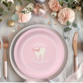 Assiettes En Carton Agra Hadig Bow rose première dent