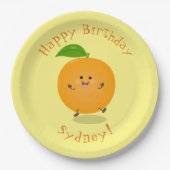 Assiettes En Carton Agréable agrumes d'orange (Devant)