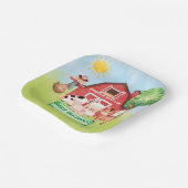 Assiettes En Carton Agritourisme Animaux Baby shower verdoyant (Angulaire)