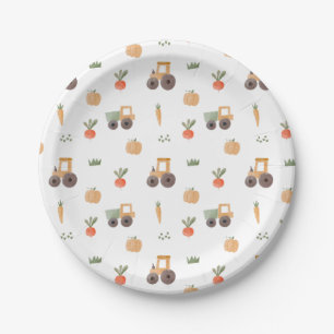 Assiettes En Carton Agritourisme jardin aquarelle Motif amusant