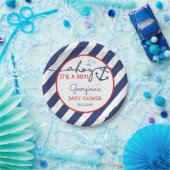 Assiettes En Carton Ahoy C'est un garçon Baby shower nautique Marine R (Fête)