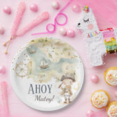 Assiettes En Carton Ahoy Pirate Adventure Quatrième anniversaire (Fête)