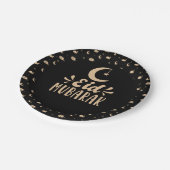 Assiettes En Carton Aïd moderne Moubarak Joyeux Aïd Noir (Angle)