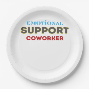 Assiettes En Carton Aide émotionnelle Coworker, Cadeau Coworker, Cowor