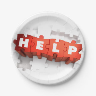 Assiettes En Carton Aide Puzzle Pièces Plaques de papier