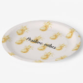 Assiettes En Carton Aigenilles tropicales Blush Gold (Angle)