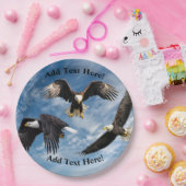 Assiettes En Carton Aigle à tête blanche (Fête)