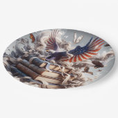 Assiettes En Carton aigle américain (Angle)