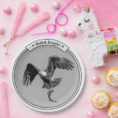 Assiettes En Carton Aigle Bald avec un poisson (Fête)