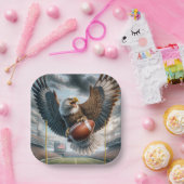 Assiettes En Carton Aigle Bald Scoring a Touchdown (Fête)