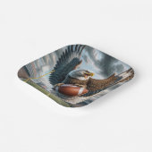 Assiettes En Carton Aigle Bald Scoring a Touchdown (Angulaire)