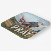 Assiettes En Carton Aigle Balle Perché Sur Le Signe Prier (Angulaire)