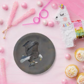 Assiettes En Carton Aigle chauve regardant un poisson (Fête)