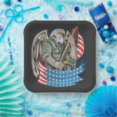 Assiettes En Carton Aigle d'Amérique (Fête)