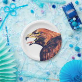 Assiettes En Carton Aigle d'or géométrique (Fête)