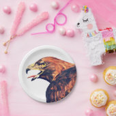 Assiettes En Carton Aigle d'or géométrique (Fête)