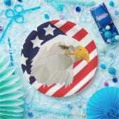 Assiettes En Carton Aigle et drapeau du 4 juillet (Fête)