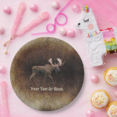 Assiettes En Carton Aigle Sur Fourrure De Caribou (Fête)