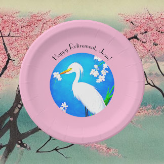 Assiettes En Carton Aiguille aux fleurs de cerisier de Sakura et au ci