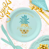 Assiettes En Carton Aiguille tropicale 16 Joyeux Anniversaire ID922