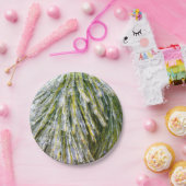 Assiettes En Carton Aiguilles de pin recouvert de glace Botanique hive (Fête)