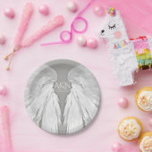 Assiettes En Carton AILES D'ANGE Mariage Initiales de couple Élégant G (Fête)