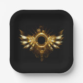 Assiettes En Carton Ailes de Steampunk (Recto)