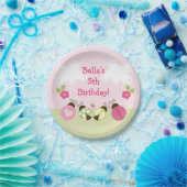 Assiettes En Carton Aimable Ladybugs et Fleurs Plaque en papier (Fête)