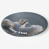 Assiettes En Carton Aimé au cygne (Angle)