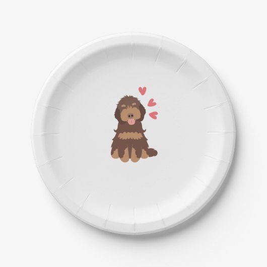 Assiettes En Carton Aimer Chocolat Phantom Cockapoo Cavapoo Chien (Devant)