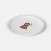 Assiettes En Carton Aimer Chocolat Phantom Cockapoo Cavapoo Chien (Angle)