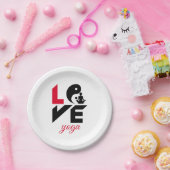 Assiettes En Carton Aimer le yoga (Fête)