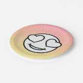 Assiettes En Carton Aimer les plaques de coloriage Emoji (Angle)