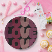 Assiettes En Carton Aimer Plaque en papier (Fête)