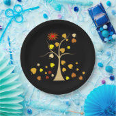 Assiettes En Carton Aimer Plaque papier arbre (Fête)