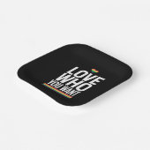 Assiettes En Carton Aimez qui vous voulez drapeau Gay pride arc-en-cie (Angulaire)