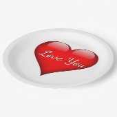 Assiettes En Carton Aimez-vous Plaques en papier coeur (Angle)