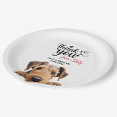 Assiettes En Carton Airedale Terrier (Angle)