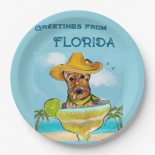 Assiettes En Carton Airedale Terrier (Devant)