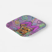 ASSIETTES EN CARTON AIREDALE TERRIER (Angulaire)