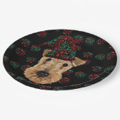 ASSIETTES EN CARTON AIREDALE TERRIER (Angle)