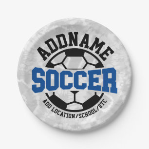 Assiettes En Carton AJOUT PERSONNALISÉ NOM Joueur de football Cravate-