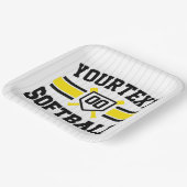 Assiettes En Carton AJOUT PERSONNALISÉ NOM Softball Player Varsity Tea (Angulaire)