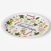 Assiettes En Carton Ajouter Année Joyeux Noël 20xx Thème de Noël 9"  (Angle)