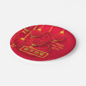 Assiettes En Carton Ajouter année Joyeux Nouvel An Chinois 20xx Rouge (Angle)