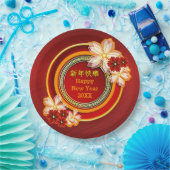 Assiettes En Carton Ajouter Année Nouvel An Chinois 20XX Floral Classi (Fête)