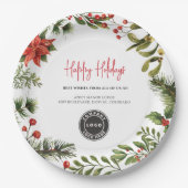 Assiettes En Carton Ajouter Business Logo Holidays Company Annual Even (Devant)