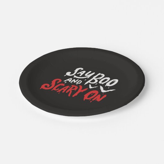 Assiettes En Carton Ajouter et faire peur | Funny Halloween Party (Angle)