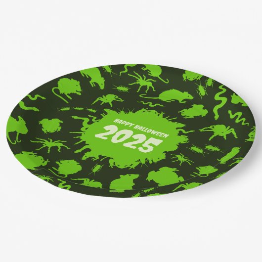 Assiettes En Carton Ajouter L'Année Joyeuse Halloween Déplaisantes Cra (Angle)