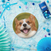 Assiettes En Carton Ajouter photo de chien personnalisé Customisé (Fête)